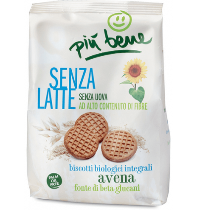 Biscotti Integrali Biologici con Avena e Orzo - 300g - Più Bene