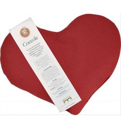 Cuscino Cuore rosso con noccioli di ciliegio - 400g - Moeco