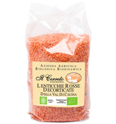 Lenticchie rosse decorticate Biodinamiche - 400gr - Il Cerreto