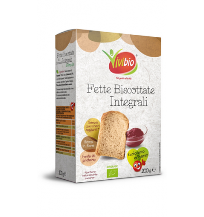 Fette biscottate integrali Biologiche - 200g - Vivibio