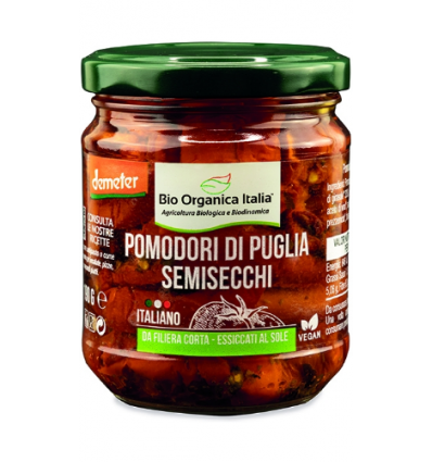 Pomodori semisecchi sott'olio Biologici - 190g - Biorganica Nuova