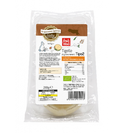 Tigelle grano tenero tipo 2 Biologiche - 250g - Baule Volante