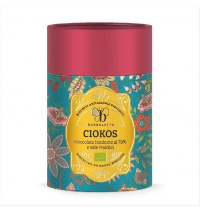 Ciokos Cookies Bio Cioccolato e Sale di Maldon - 120g - Borboletta