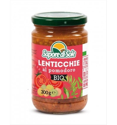 Lenticchie al pomodoro in vetro Biologiche - 300g - Sapore di Sole